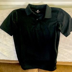 It’s black polo shirt